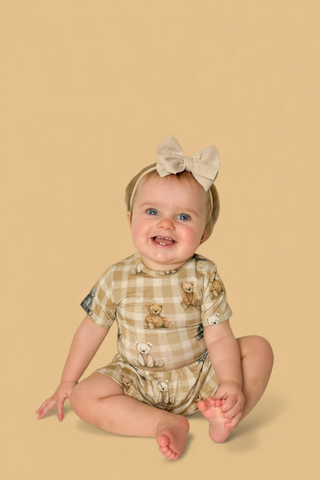 TEDDY CHECK DREAM BODYSUIT DRESS