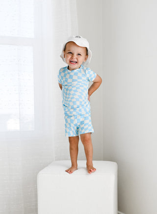 OCEAN WAVES CHECKERS DREAM SHORT SET