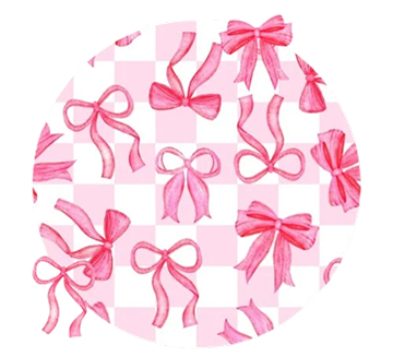BOW CHECKERED CHARM