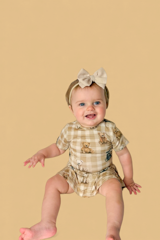 TEDDY CHECK DREAM BODYSUIT DRESS