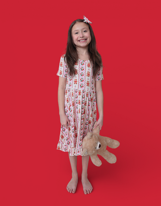 BERRY BEAR BLISS DREAM RUFFLE DRESS