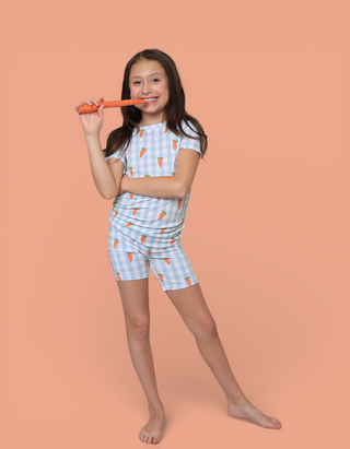 SPRING HARVEST CHECK DREAM SHORT SET