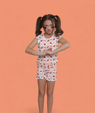 GAME DAY GLAM DREAM RUFFLE SHORT SET