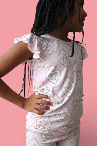 BUNNY BOW BLOSSOMS DREAM RUFFLE SHORT SET