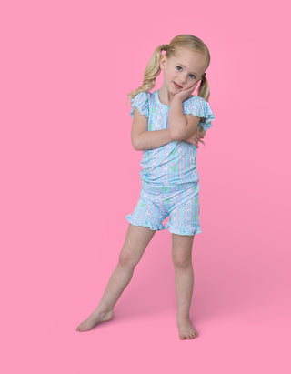 WHIMSY TULIP DREAM RUFFLE SHORT SET