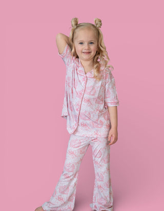 BLUSH BUNNY TOILE DREAM GIRL'S FLARE SET