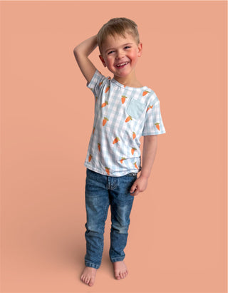 SPRING HARVEST CHECK DREAM POCKET TEE