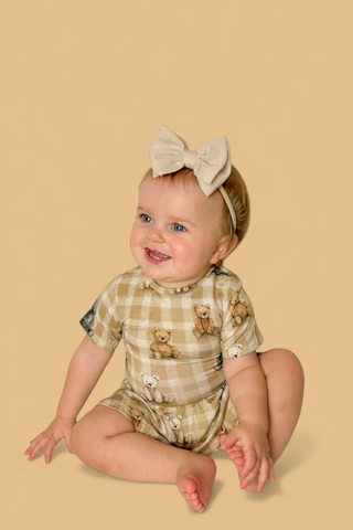 TEDDY CHECK DREAM BODYSUIT DRESS