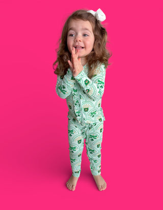 CLOVER & COINS DREAM RUFFLE ROMPER