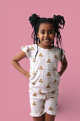 BEAR-Y BLOSSOMS DREAM RUFFLE SHORT SET