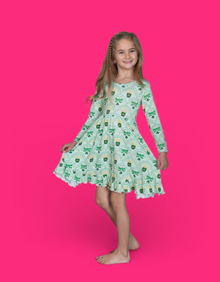 CLOVER & COINS DREAM RUFFLE DRESS