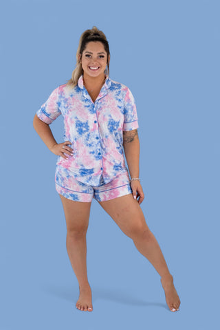 COTTON CANDY TIE DYE WOMEN’S DREAM SHORT SET
