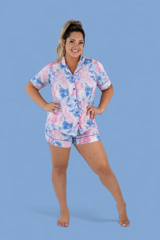COTTON CANDY TIE DYE WOMEN’S DREAM SHORT SET