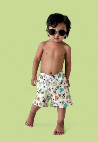 BOLTING TO THE BEACH BOY'S DREAM SWIM TRUNKS