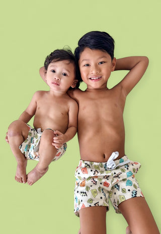 BOLTING TO THE BEACH BOY'S DREAM SWIM TRUNKS