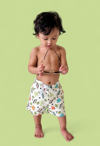 BOLTING TO THE BEACH BOY'S DREAM SWIM TRUNKS