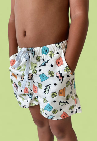 BOLTING TO THE BEACH BOY'S DREAM SWIM TRUNKS