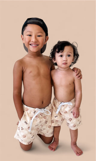 COOL DUDE CHECKERS BOY'S DREAM SWIM TRUNKS