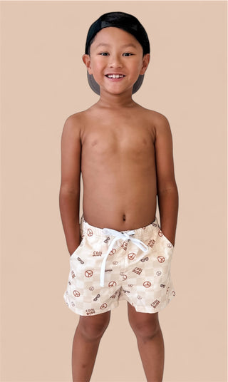 COOL DUDE CHECKERS BOY'S DREAM SWIM TRUNKS