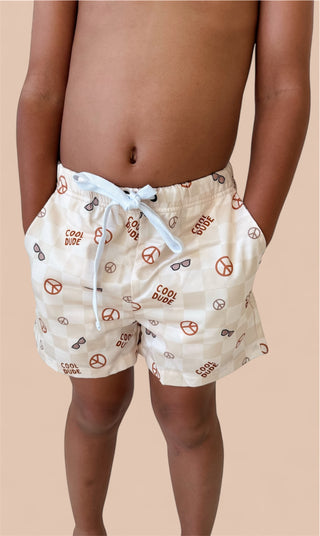 COOL DUDE CHECKERS BOY'S DREAM SWIM TRUNKS