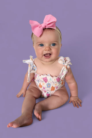 BEACH FOR DAISIES DREAM SMOCKED TANKINI TWO PIECE SWIM SUIT