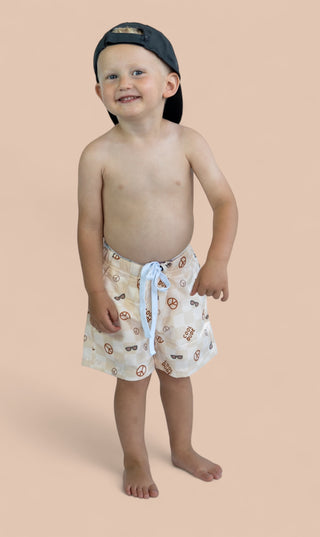 COOL DUDE CHECKERS BOY'S DREAM SWIM TRUNKS