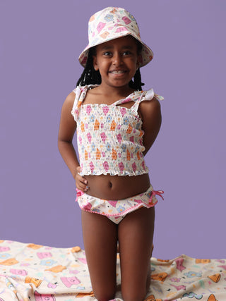 BEACH FOR DAISIES DREAM SMOCKED TANKINI TWO PIECE SWIM SUIT