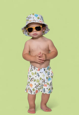 BOLTING TO THE BEACH BOY'S DREAM SWIM TRUNKS