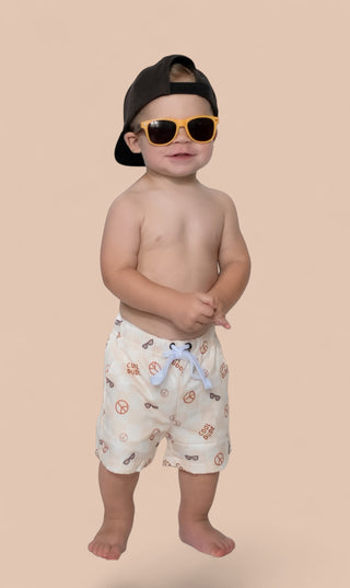 COOL DUDE CHECKERS BOY'S DREAM SWIM TRUNKS