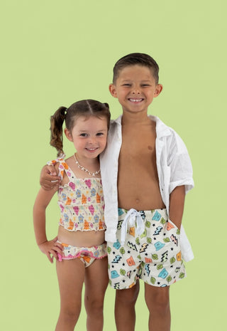 BOLTING TO THE BEACH BOY'S DREAM SWIM TRUNKS