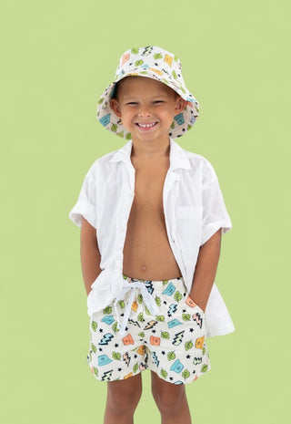 BOLTING TO THE BEACH BOY'S DREAM SWIM TRUNKS