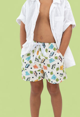 BOLTING TO THE BEACH BOY'S DREAM SWIM TRUNKS