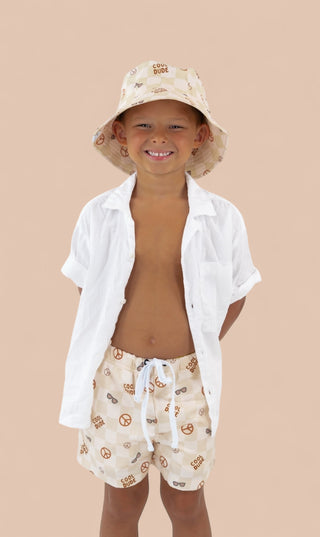 COOL DUDE CHECKERS BOY'S DREAM SWIM TRUNKS