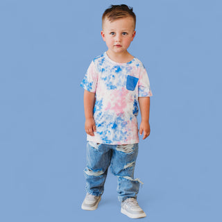 COTTON CANDY TIE DYE DREAM POCKET TEE