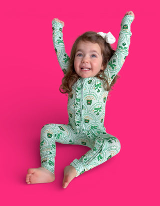 CLOVER & COINS DREAM RUFFLE ROMPER