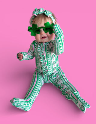 LUCKY RAINBOW RIBBONS DREAM RUFFLE ROMPER