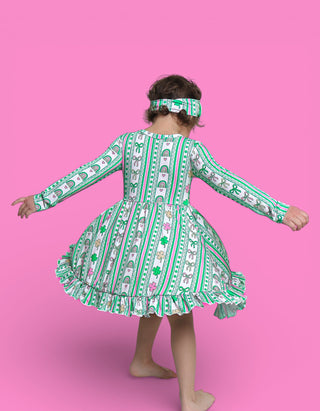 LUCKY RAINBOW RIBBONS DREAM RUFFLE DRESS