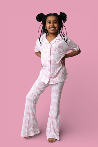 BLUSH BUNNY TOILE DREAM GIRL'S FLARE SET