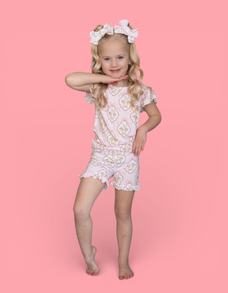 BUNNY BOW BLOSSOMS DREAM RUFFLE SHORT SET