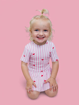 SWEETHEART STRIPES DREAM BODYSUIT DRESS