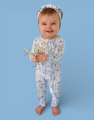 HEIRLOOM BLUE BLOOMS DREAM BOW