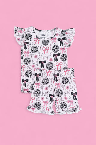 MIDNIGHT DISCO DARLING DREAM RUFFLE SHORT SET