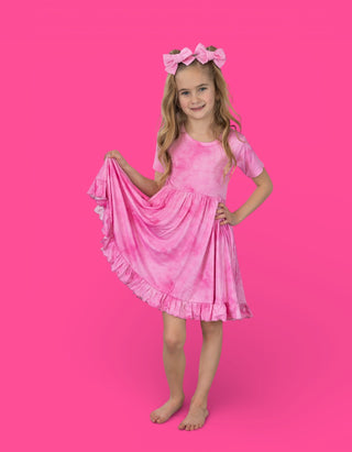 PINK DAYDREAM DREAM RUFFLE DRESS