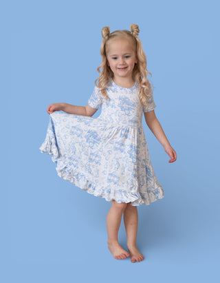 BLUEBELL EASTER TOILE DREAM RUFFLE DRESS