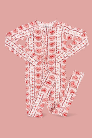 CANDY HEARTS DREAM RUFFLE ROMPER
