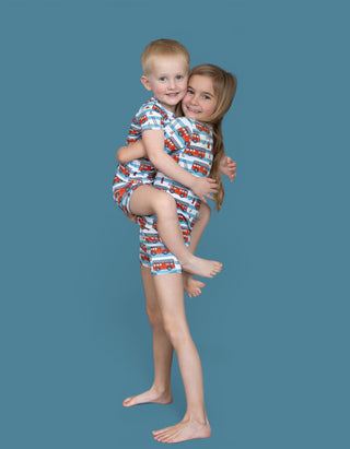 FIRETRUCK FRENZY DREAM SHORT SET