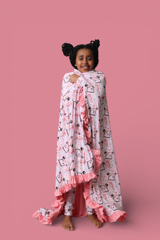 PRETTY AND PAR DREAM RUFFLE BLANKET