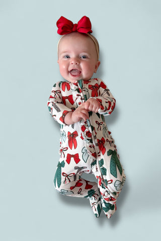 BE MERRY BOWS DREAM RUFFLE ROMPER