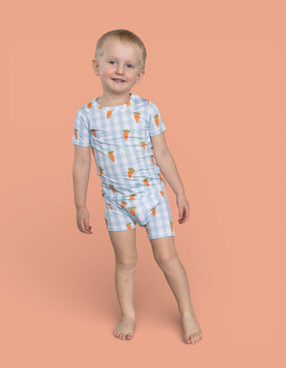 SPRING HARVEST CHECK DREAM SHORT SET