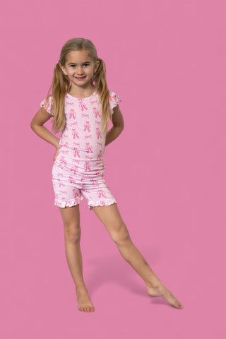 BALLET BOW BLISS DREAM RUFFLE SHORT SET